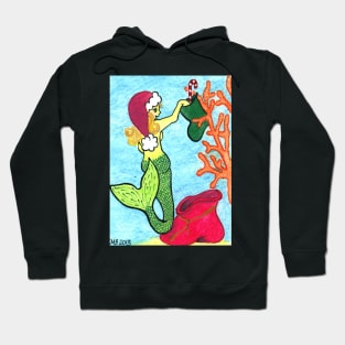 2013 Holiday ATC 4 - Mermaid with Stocking Hoodie